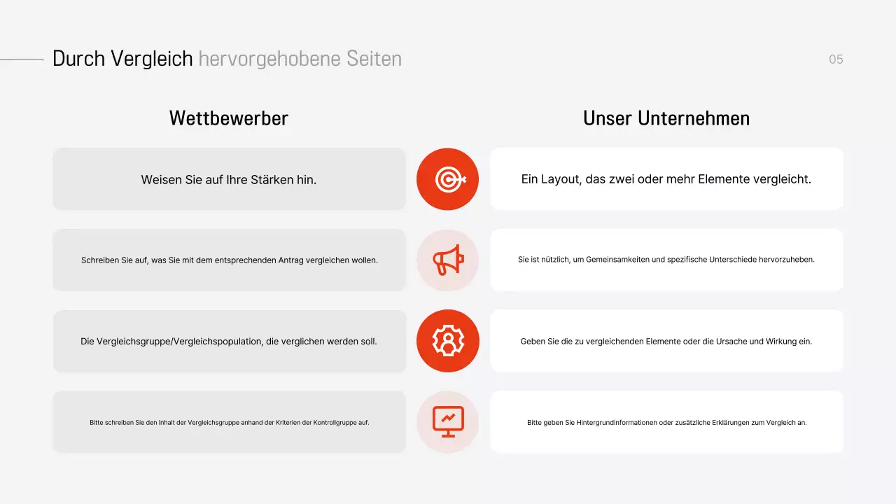 Planung einer grauen modernen Präsentation