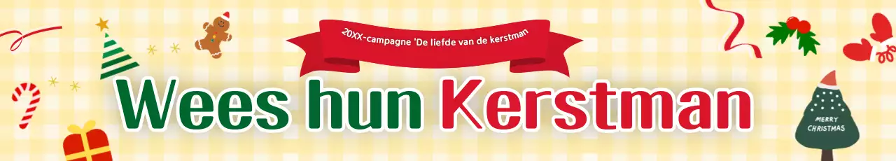 Gele Vrolijk Kerstfeest-campagne