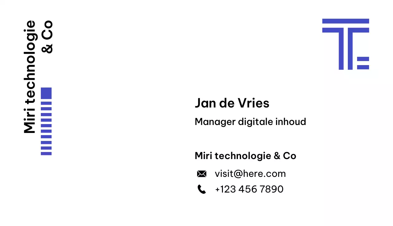 wit modern visitekaartje