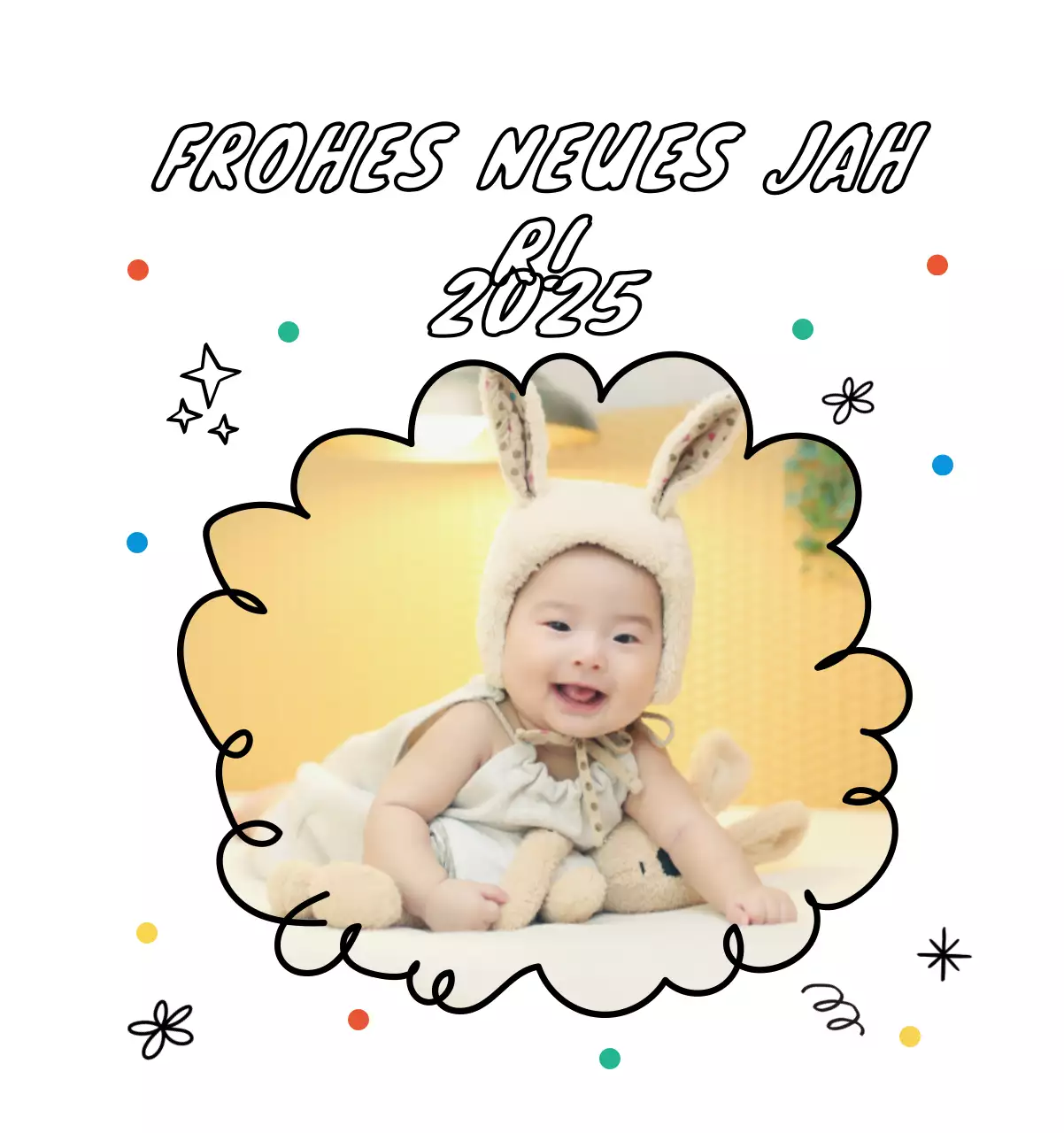 Niedlicher Neujahrs-Fotokalender