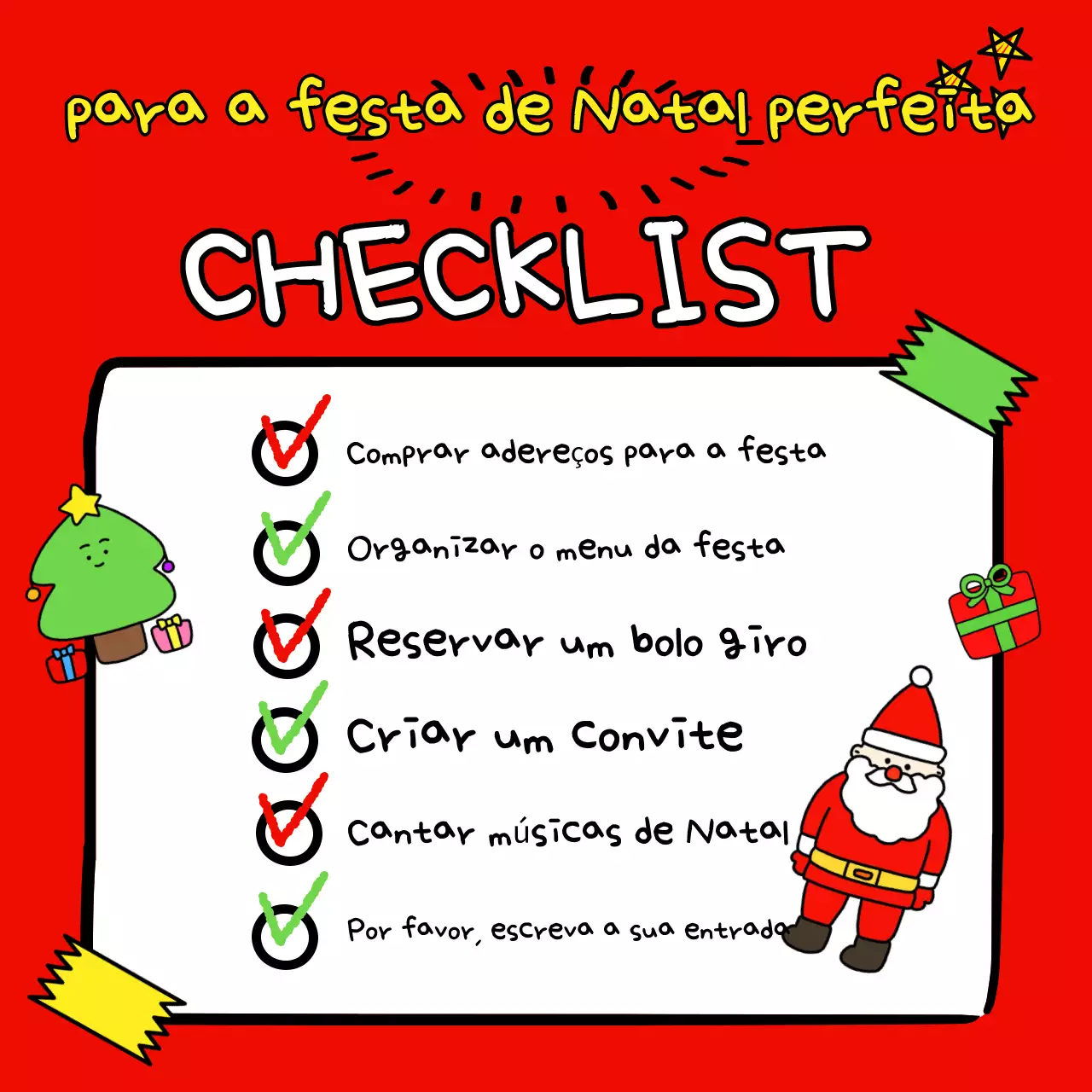 Planear uma festa de Natal vermelha