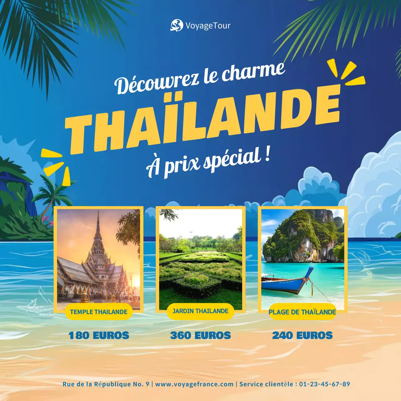 promotion des voyages sous les tropiques bleus