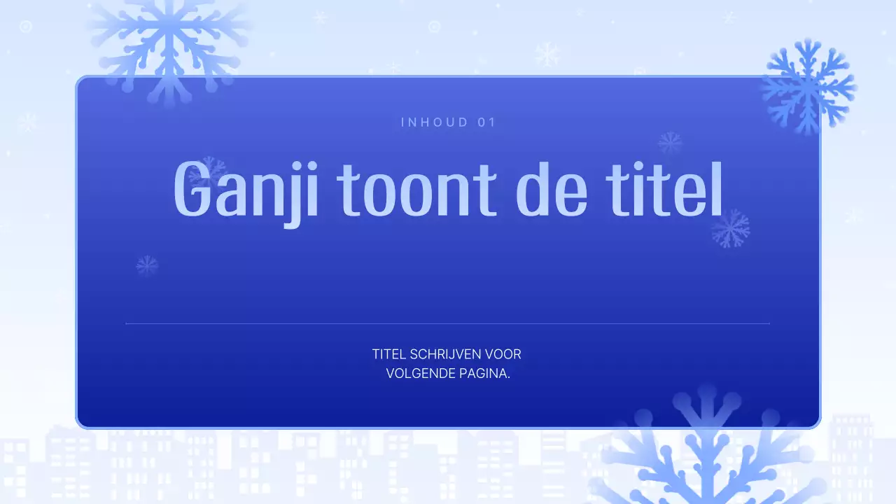 Lichtblauwe strakke presentatie uitgelegd