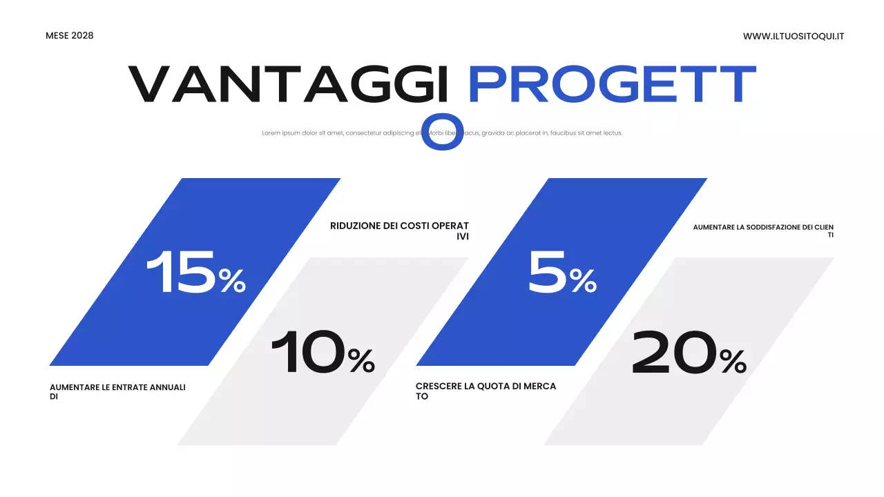 presentazione aziendale moderna blu