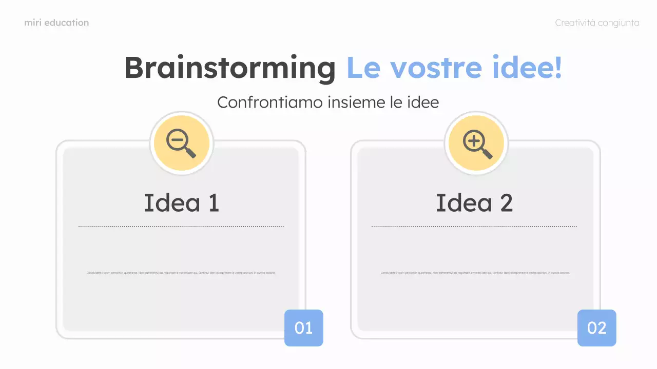 layout di guida al brainstorming moderno in rosa e menta