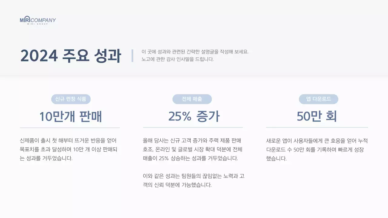 흰색 모던한 기업 종무식 보고서