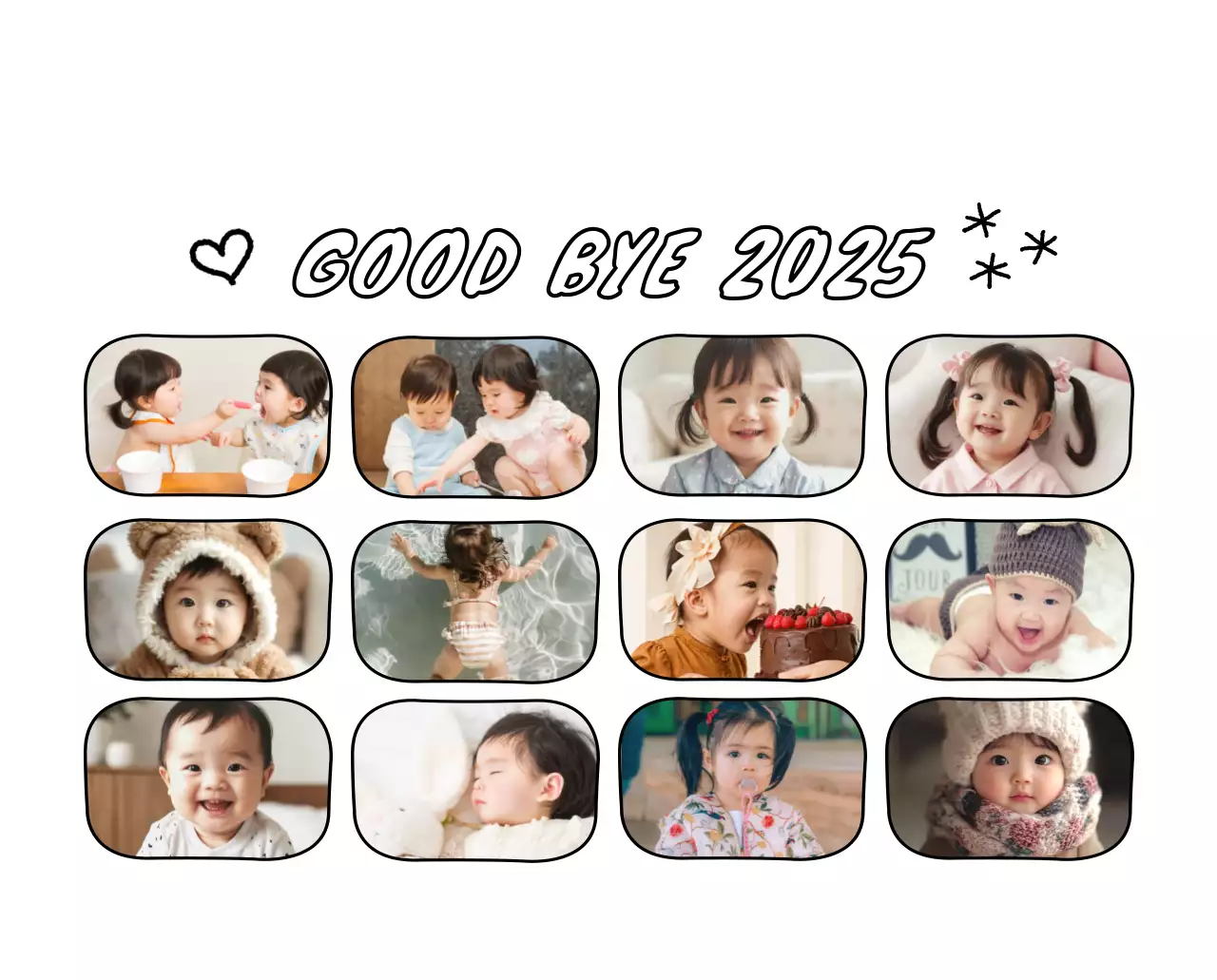 黄色のかわいいフォトカレンダー