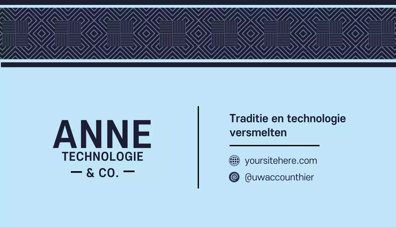 marine geometrisch visitekaartje