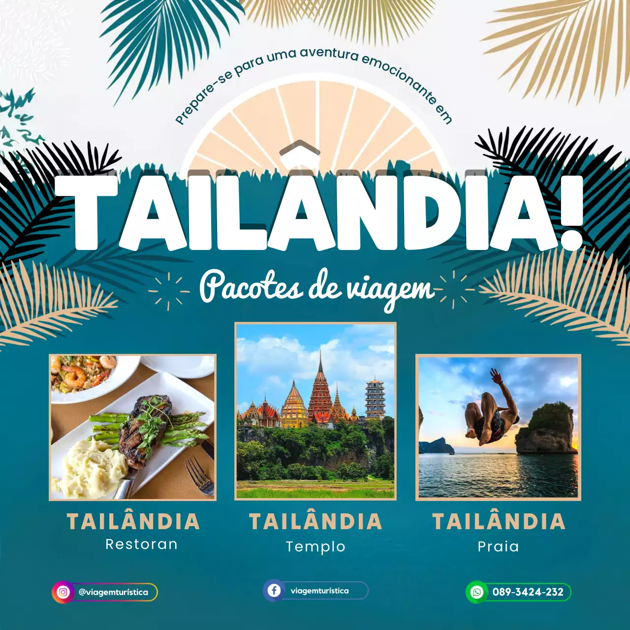 promoção de viagens teal tropical