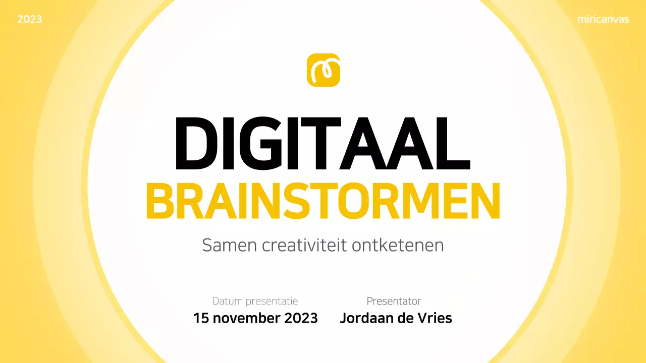 gele moderne brainstorm layout