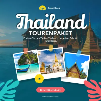 blaue tropische Reiseförderung