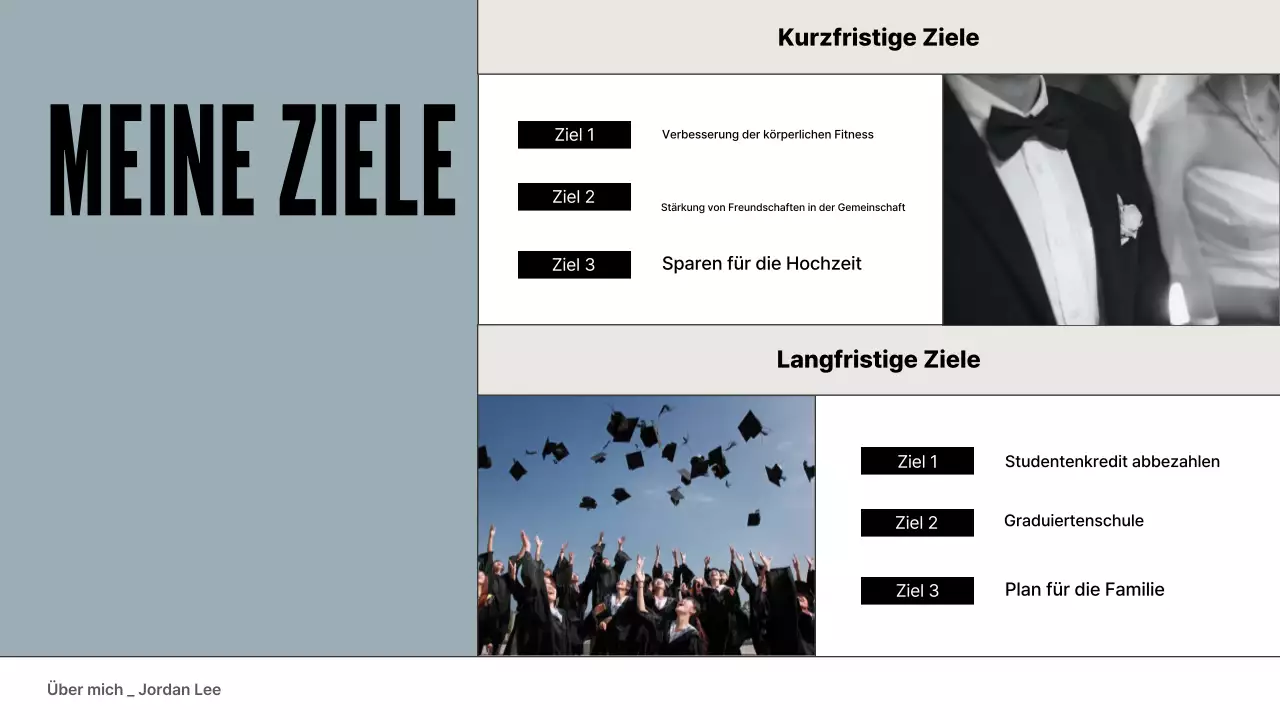 grau blau moderne Profilmappe