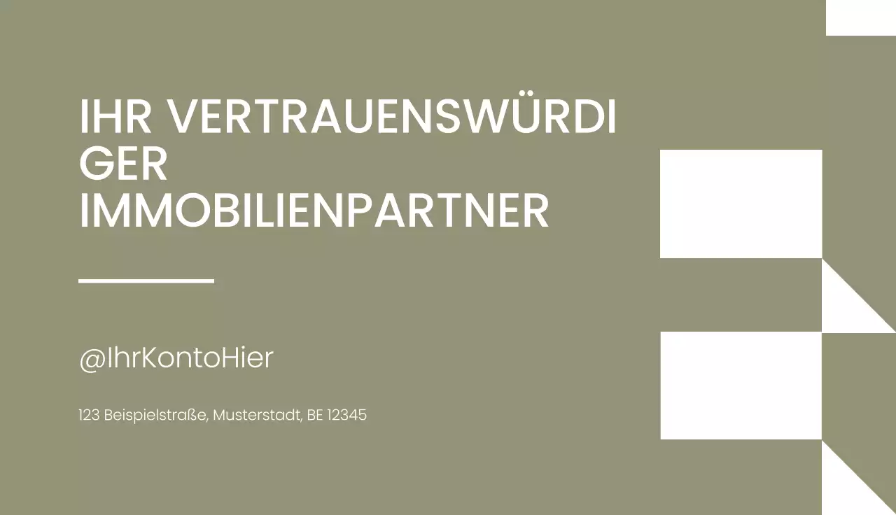 sage modern real estate visitenkarte