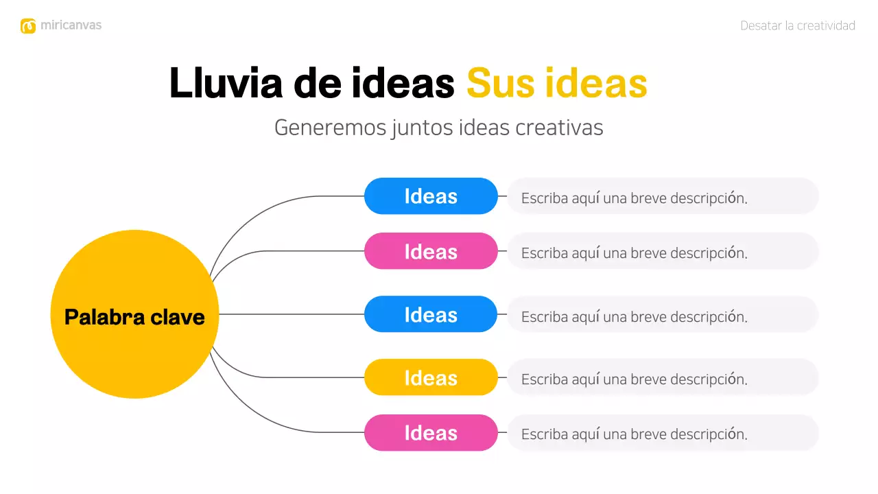 colorido y moderno diseño de brainstorming