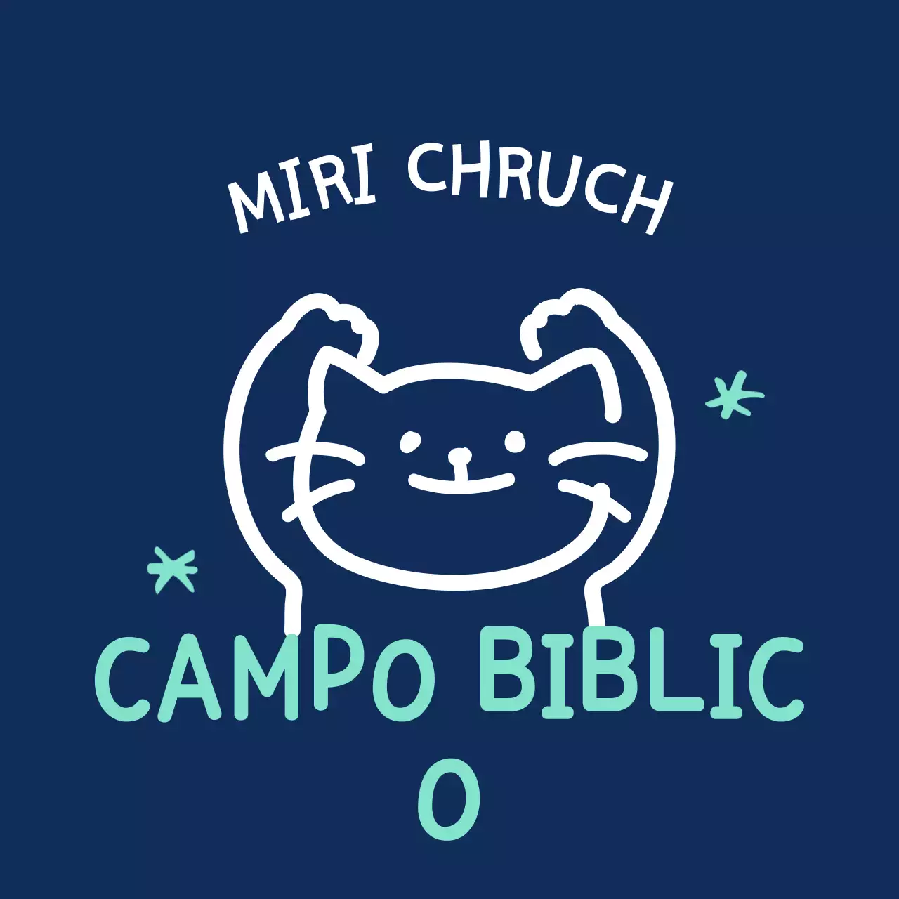 Blu navy carino doodle illustrazione campo