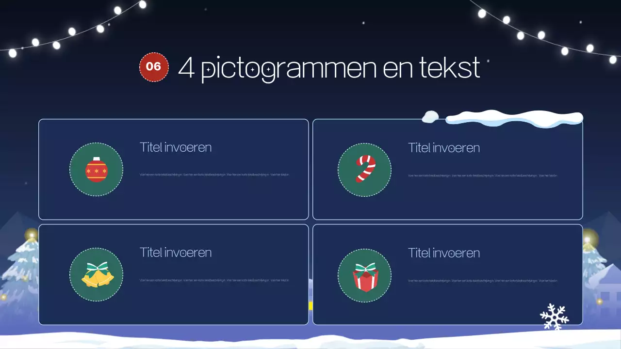 Een mooie presentatie in marineblauw en paars