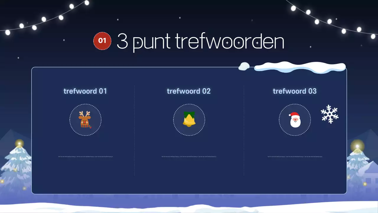 Een mooie presentatie in marineblauw en paars