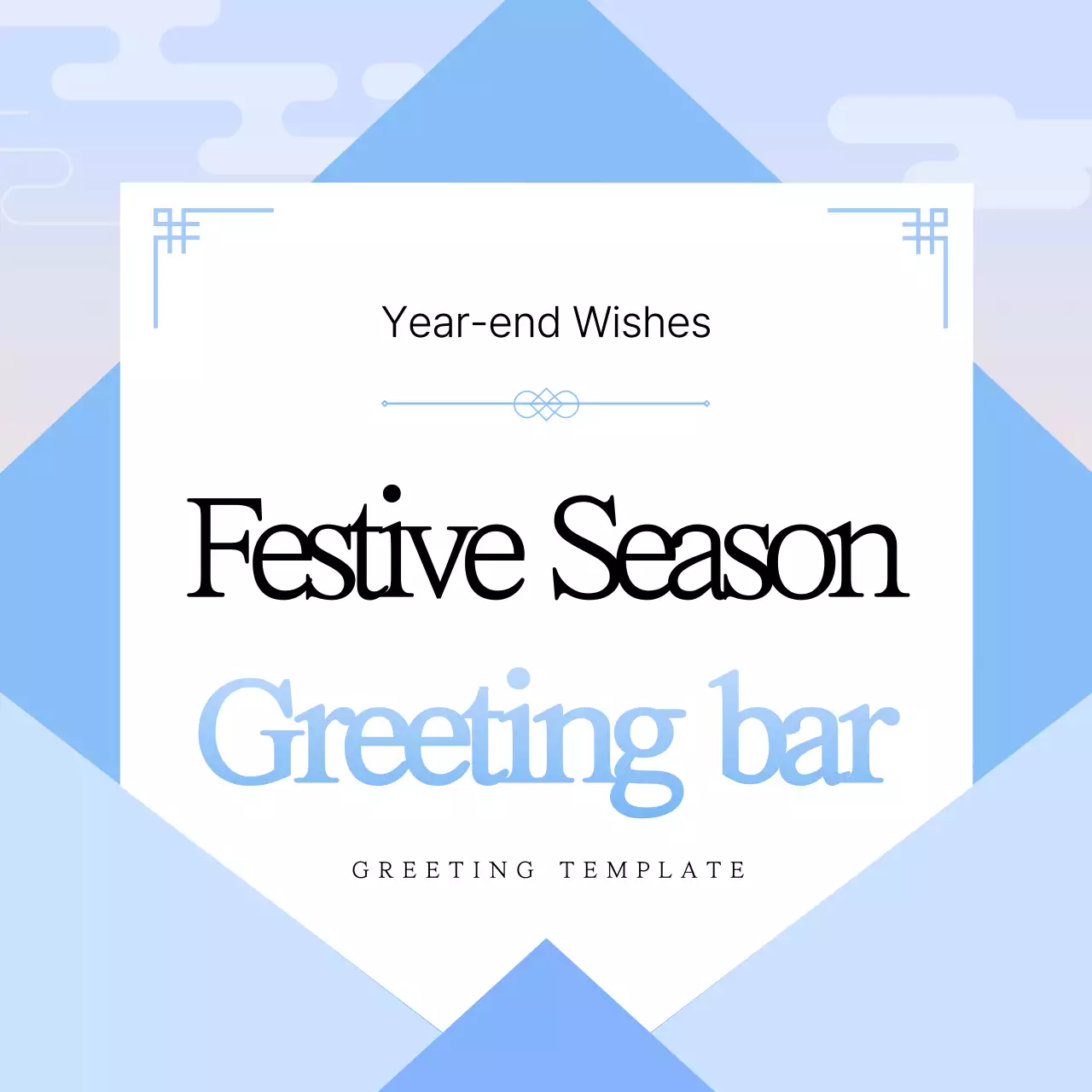 Cartão de felicitações festivo elegante azul Instagram Carousel