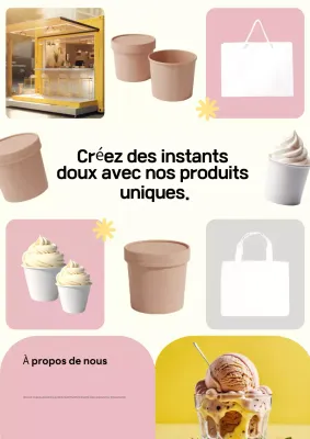 Beige Modern Ice Cream Promotion