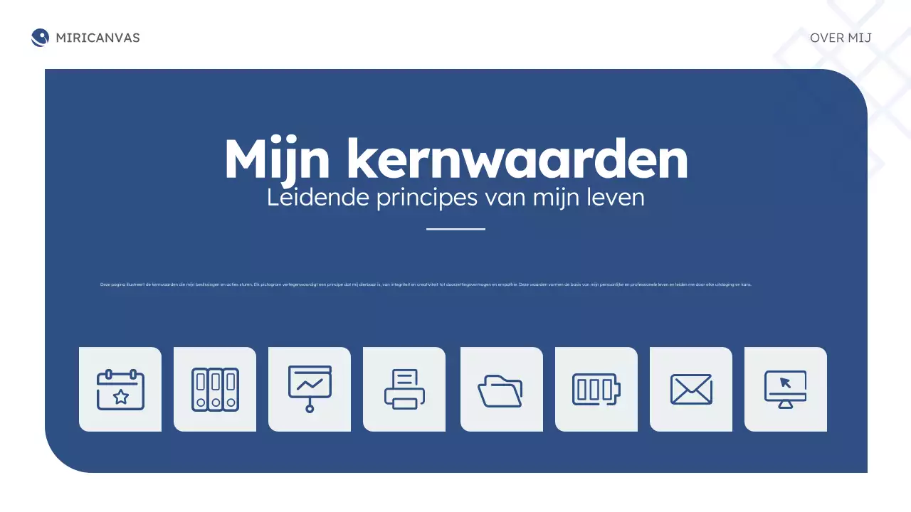 blauw modern over mij bedrijf