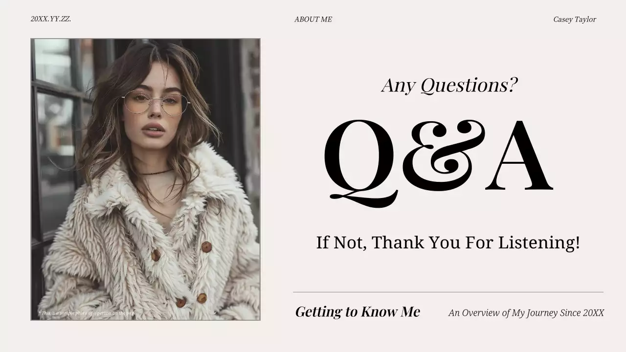 Beige Minimal Self-Introduction Presentation