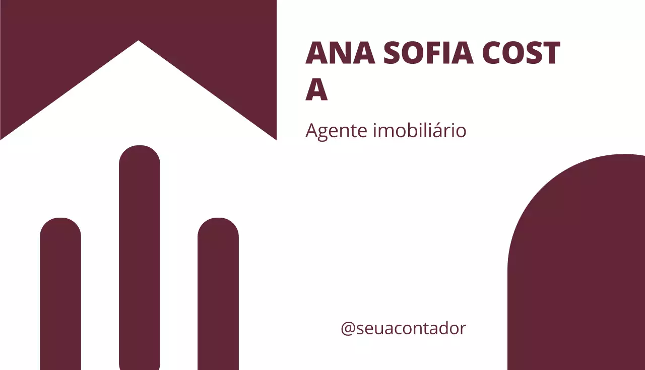 cartão imobiliário minimalista castanho