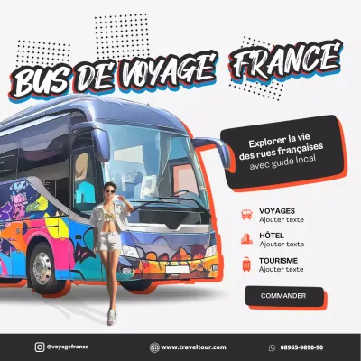 promotion de voyage colorée et branchée