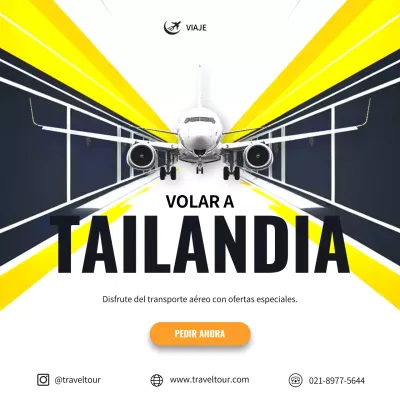 amarillo anuncio de viaje moderno