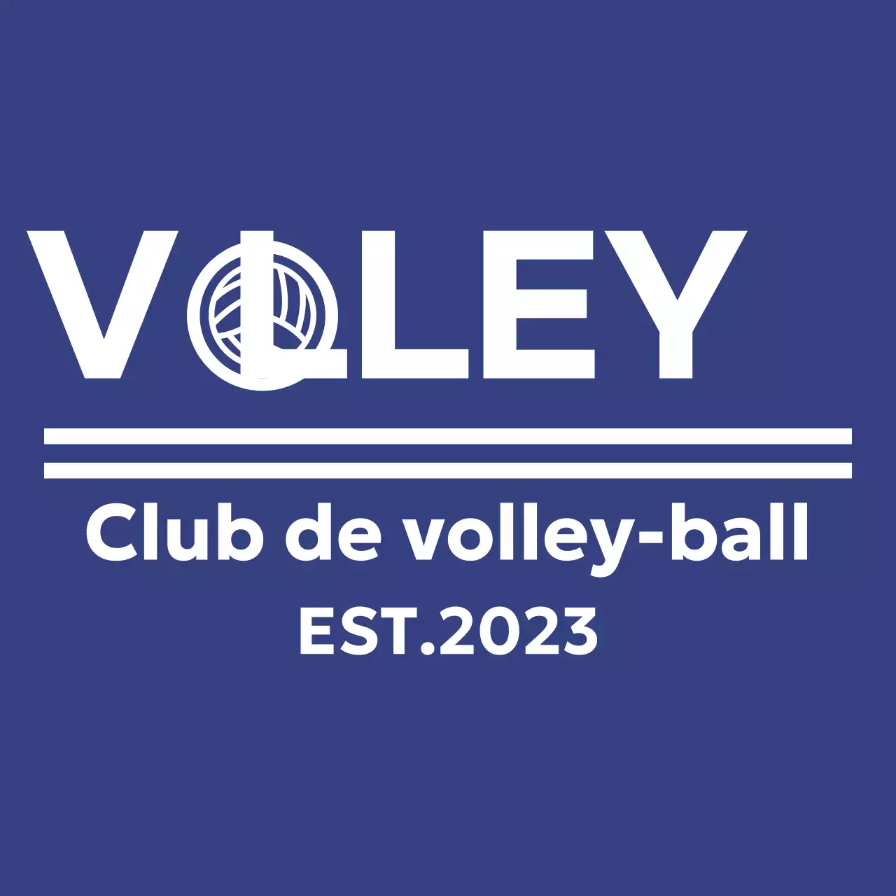 Logo sportif simple avec volley-ball