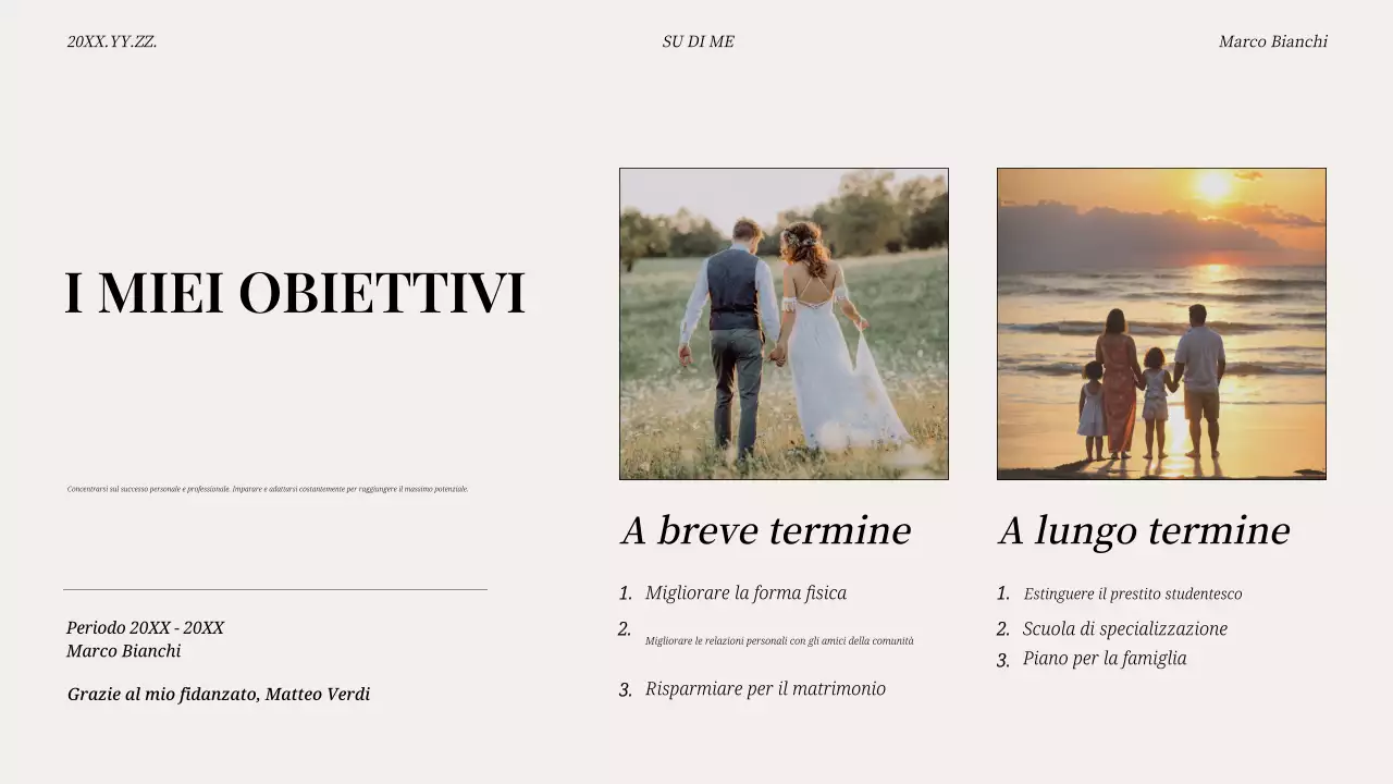 beige moderno passo di auto-introduzione