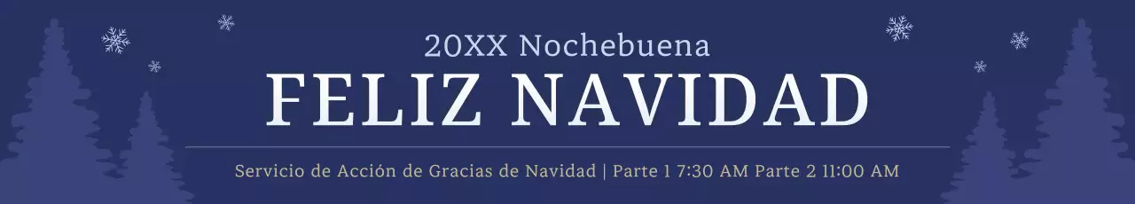 Guía de servicio de Navidad Clásica Azul Marino