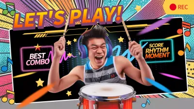 Colorful Pop Music Advertisement YouTube Thumbnail