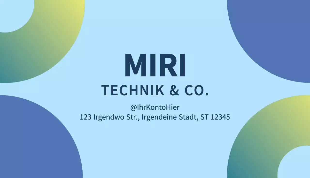 blaue moderne Visitenkarte