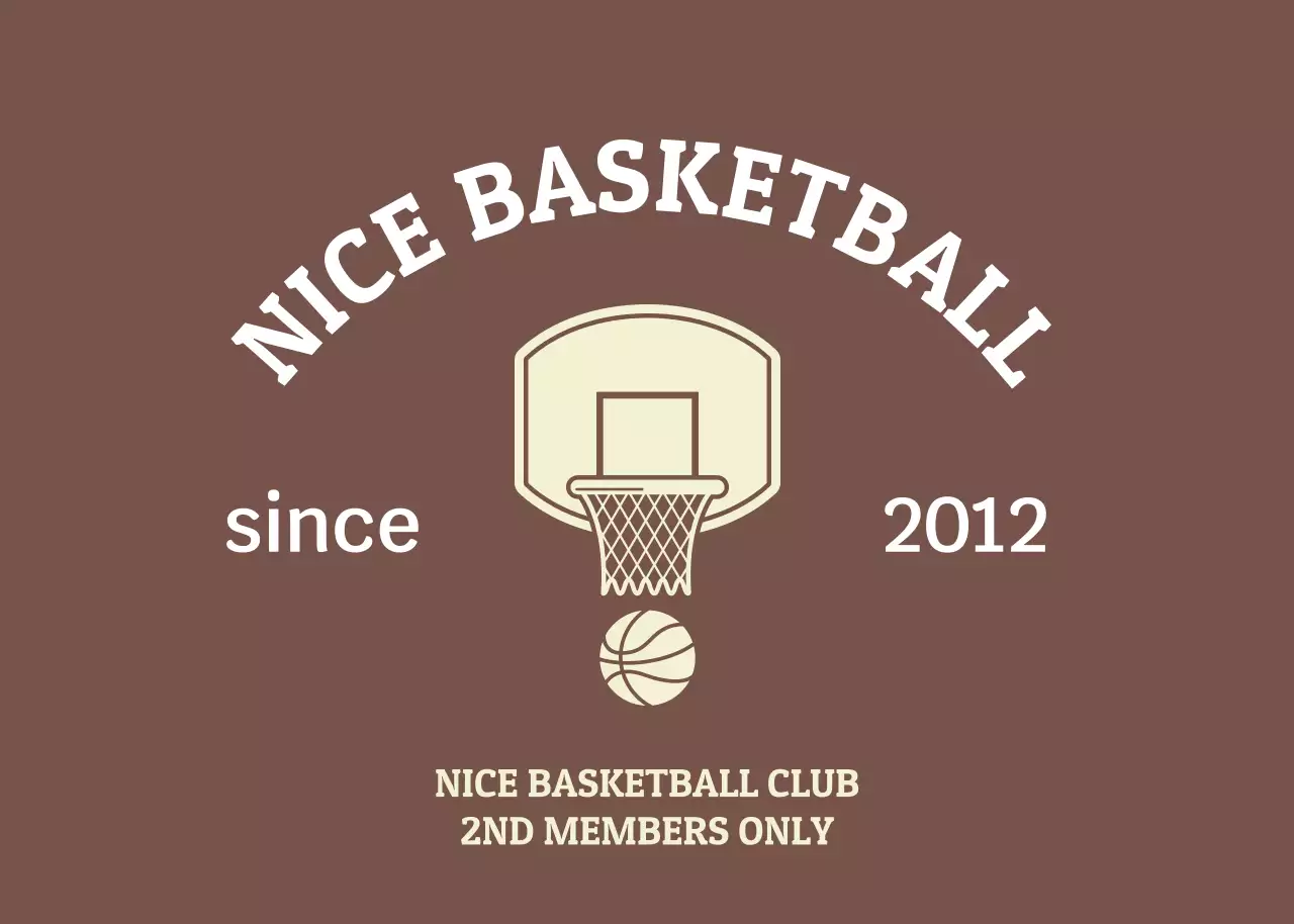 브라운 빈티지 농구 클럽