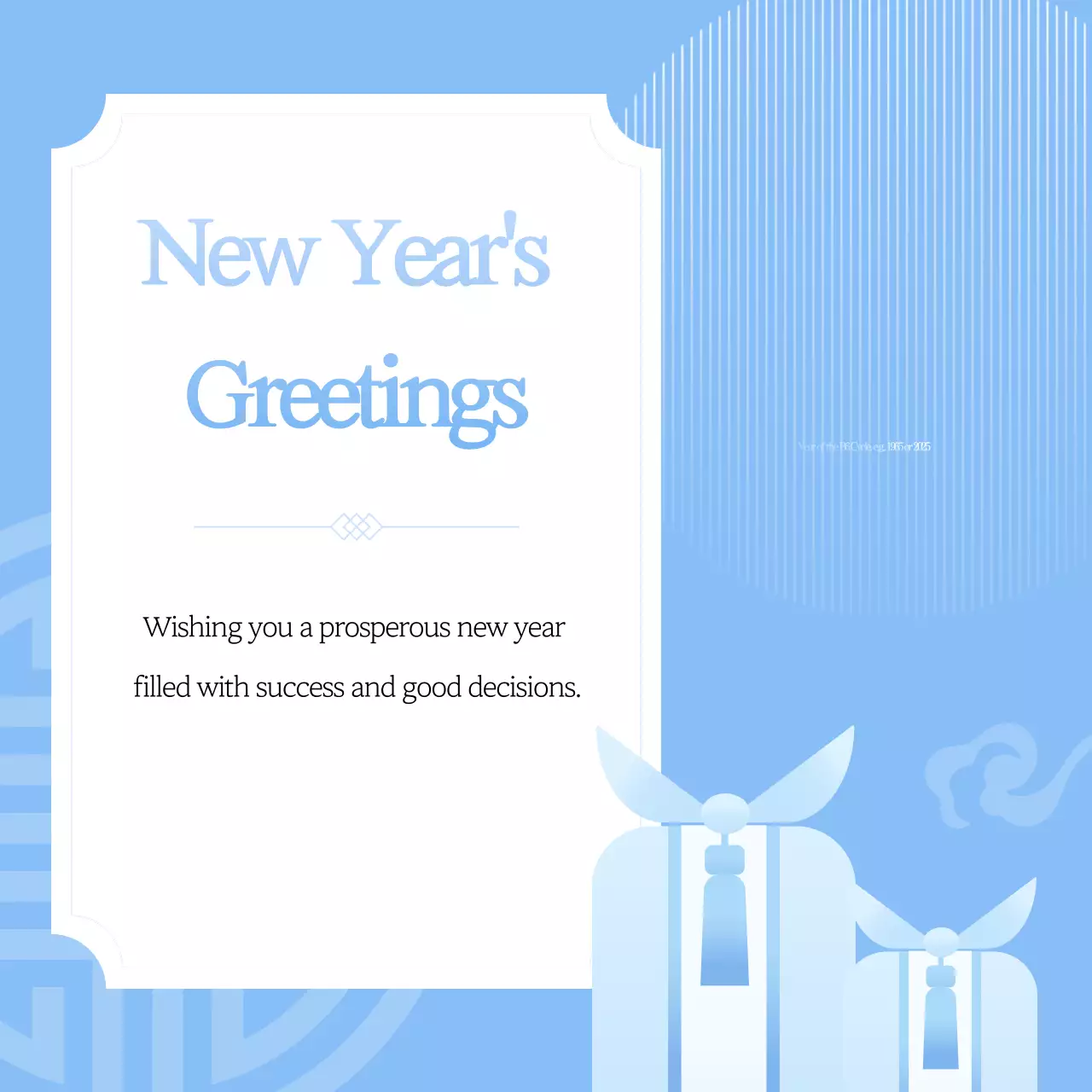 Cartão de felicitações festivo elegante azul Instagram Carousel