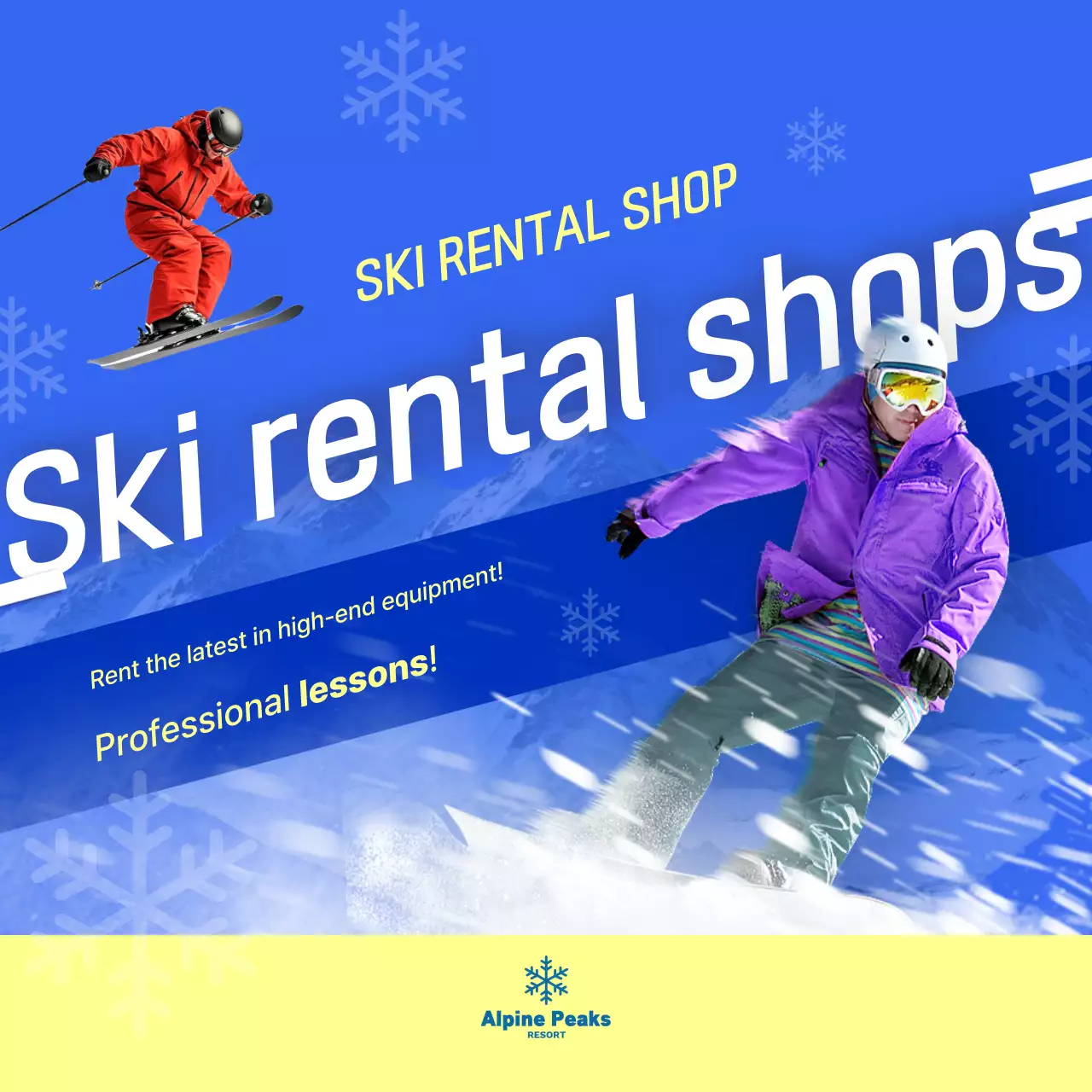 Spanduk perlengkapan olahraga berwarna biru