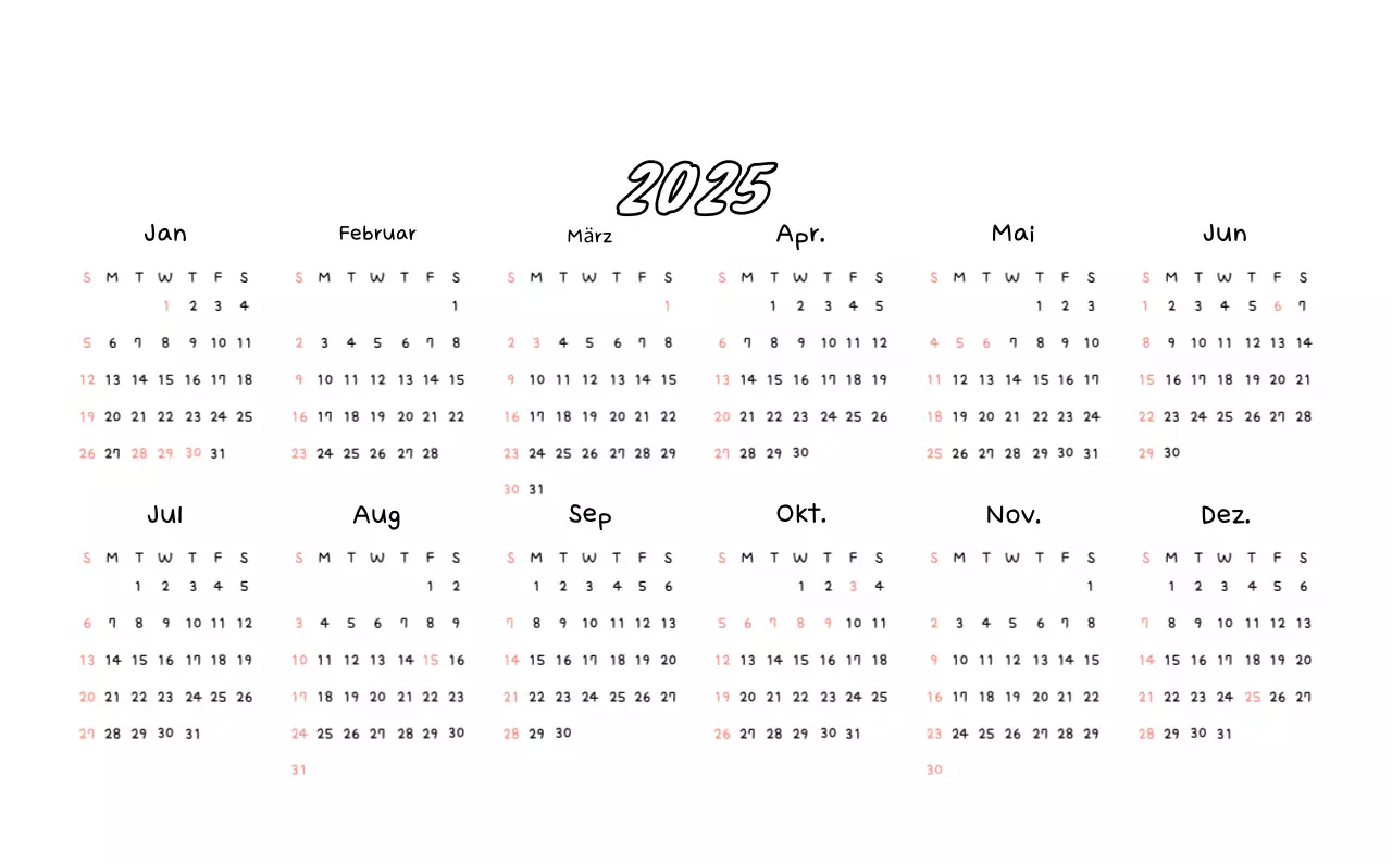 Niedliche Zeichnung Fotokalender