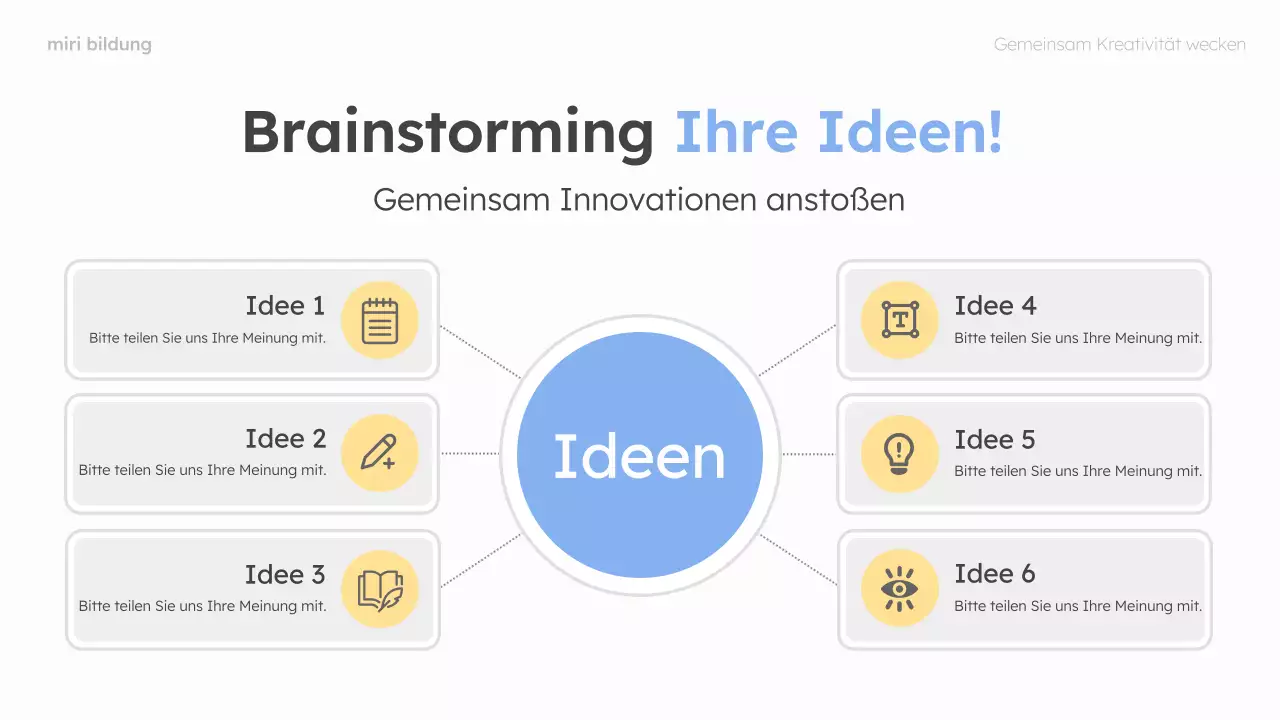 mint und rosa modern brainstorming guide layout