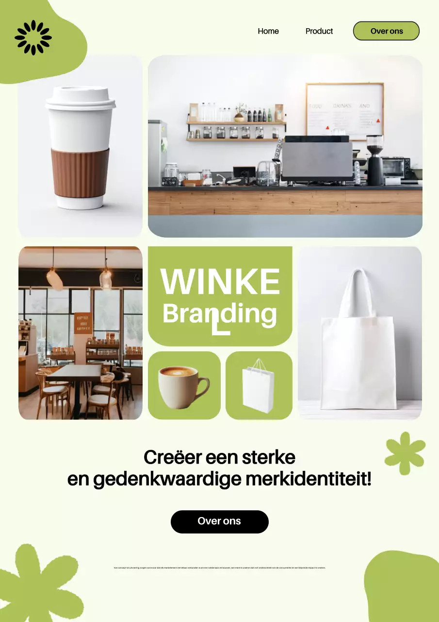 Groene moderne winkelpromotie