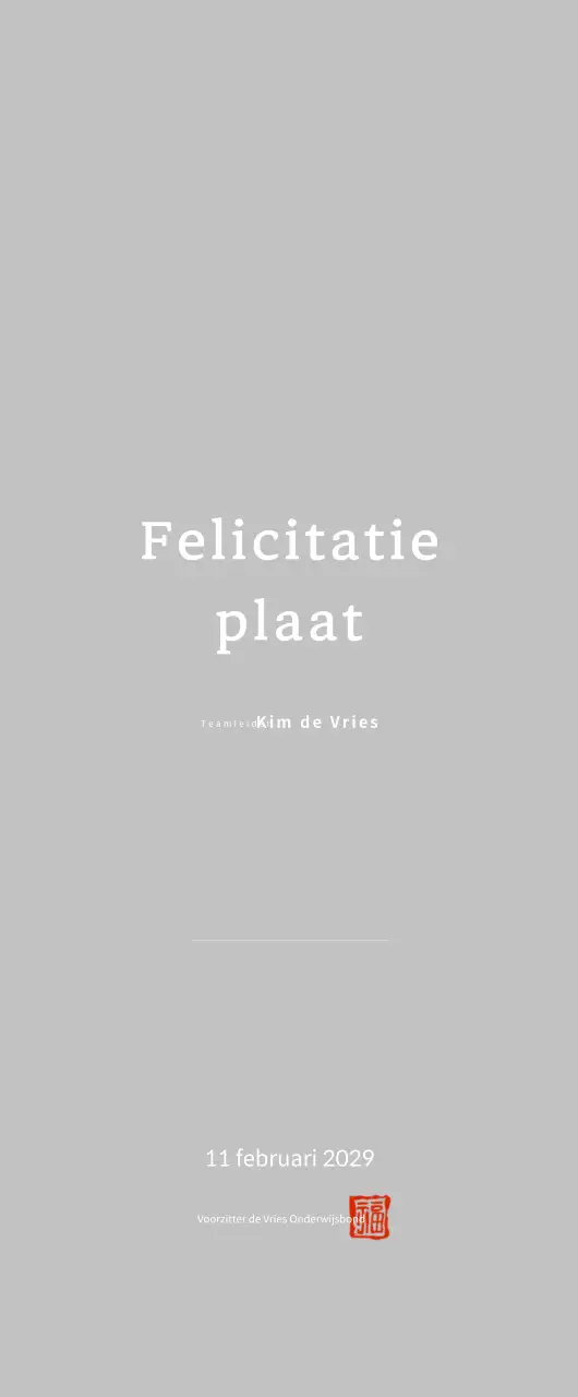 Viering van de promotie van White Simple