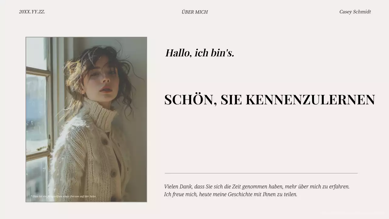 beige moderne Selbstdarstellung Tonhöhe