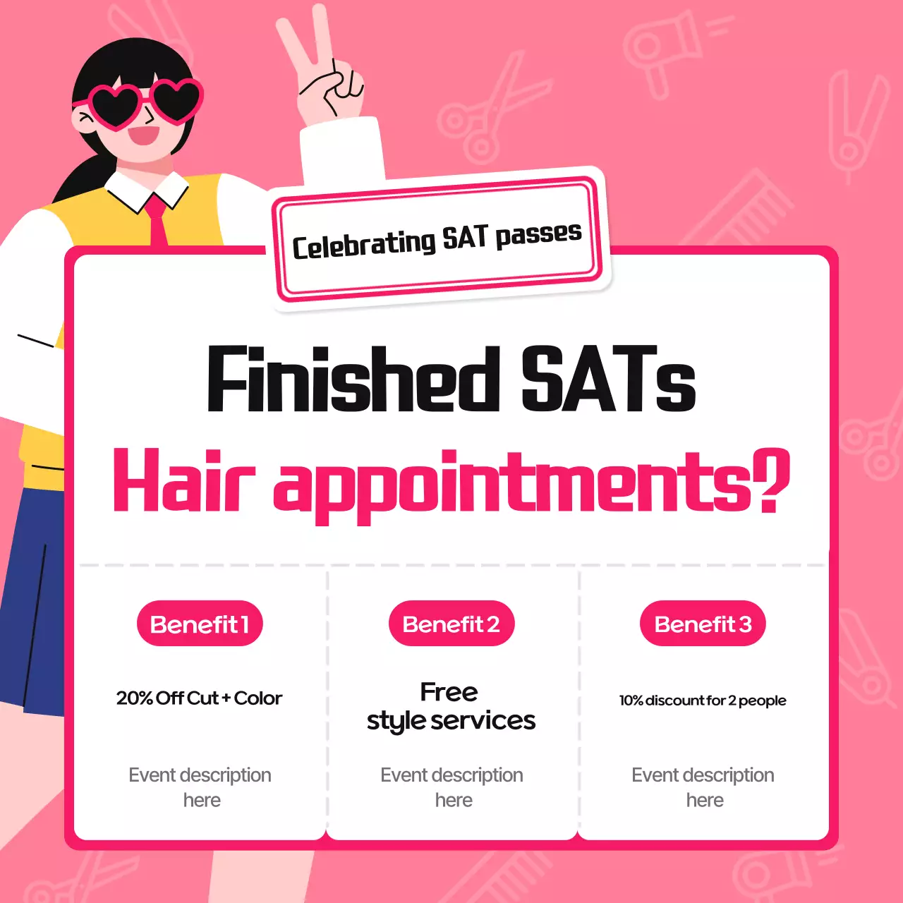 Pink Trendy Student Promotion Instagram Carousel