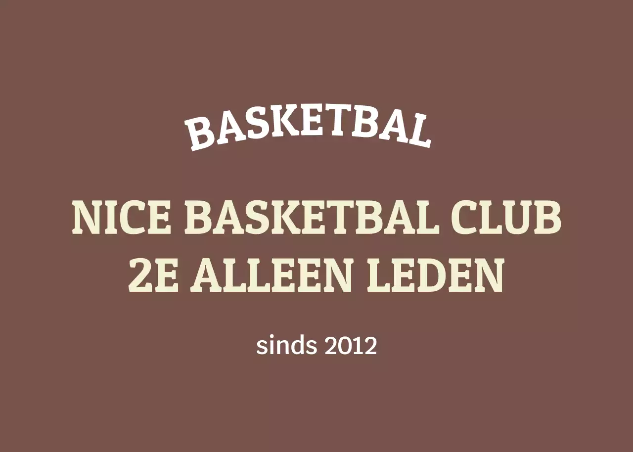 Bruine Vintage Basketbal Club