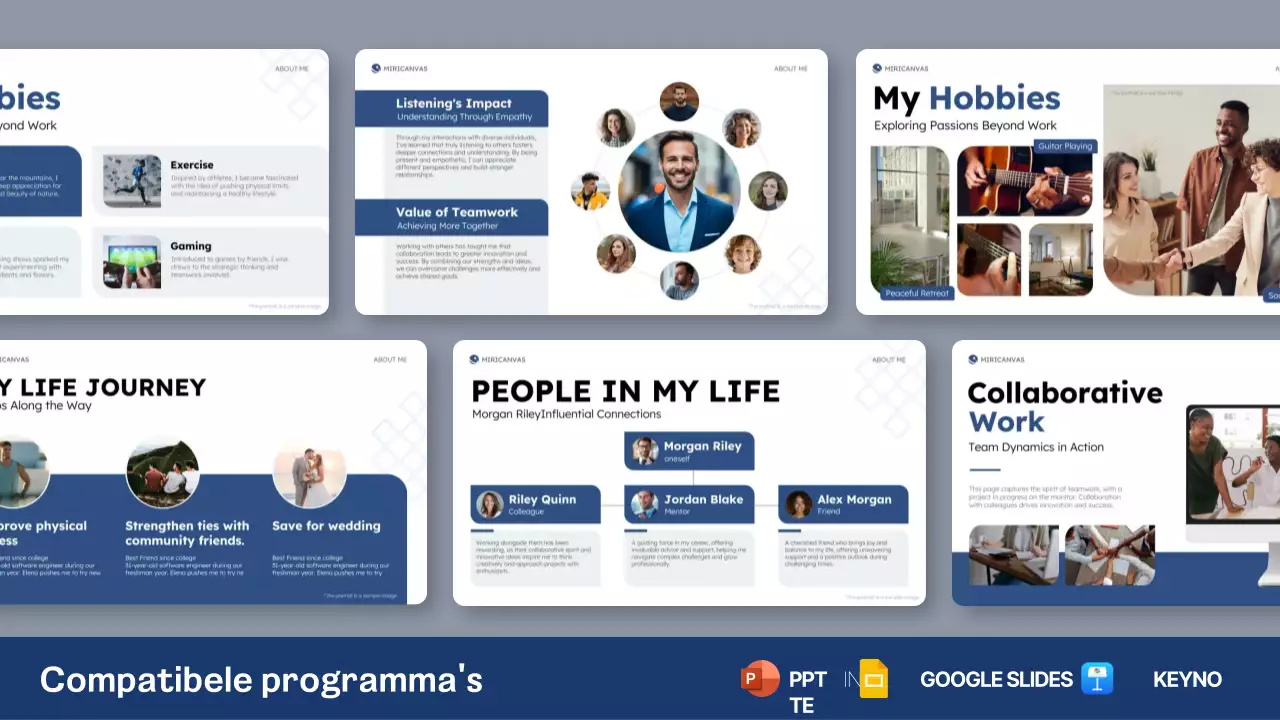 blauw modern over mij bedrijf