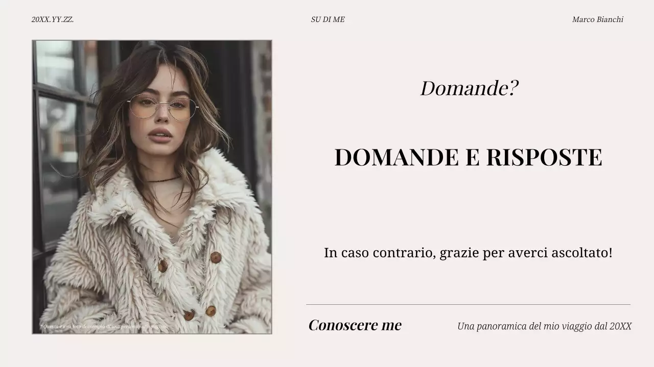 beige moderno passo di auto-introduzione