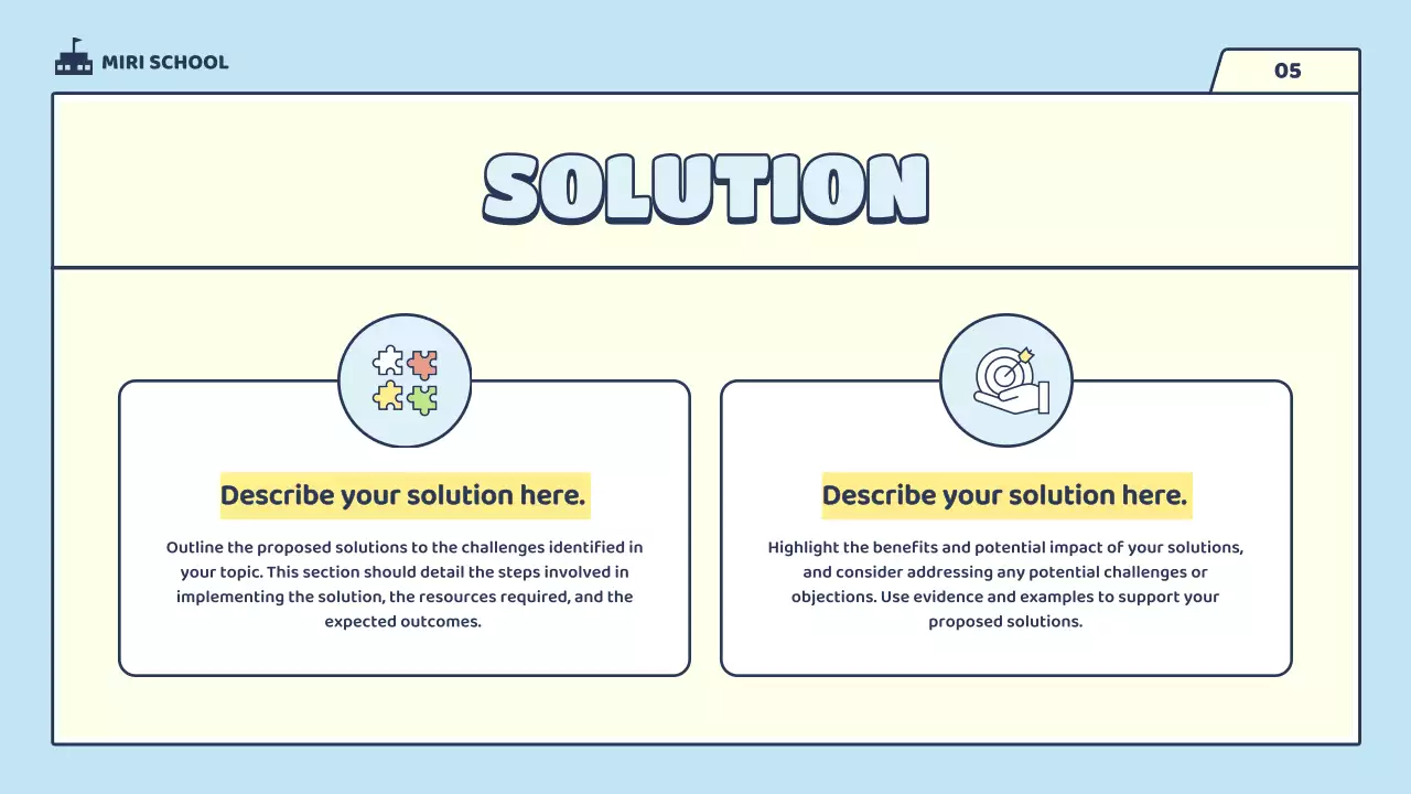 블루 큐트 교육 프레젠테이션