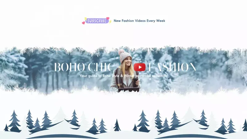 Miniatura do YouTube do Blue Aesthetic Fashion Vlog