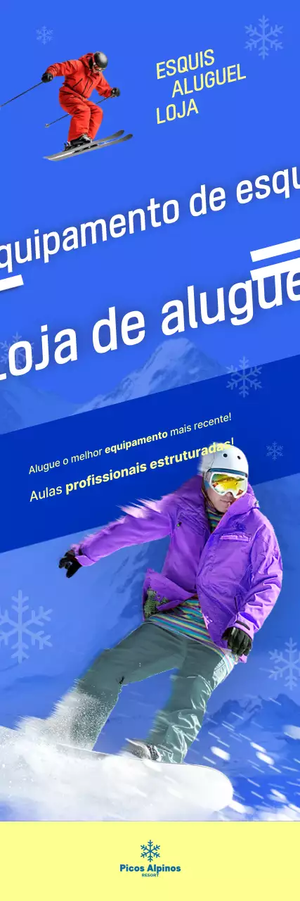 Faixa azul para desportos de inverno modernos