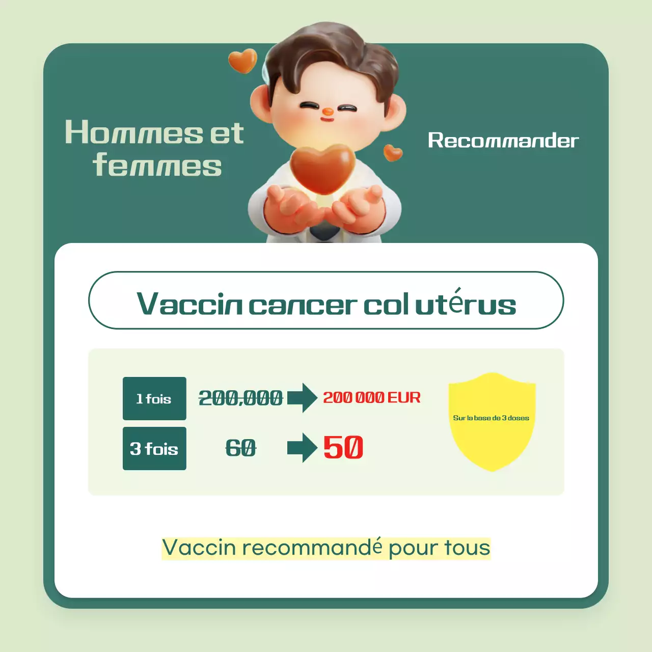 Vaccinations mises en évidence par la menthe