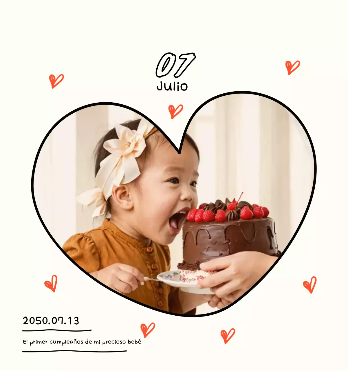 Bonito calendario con fotos de Año Nuevo